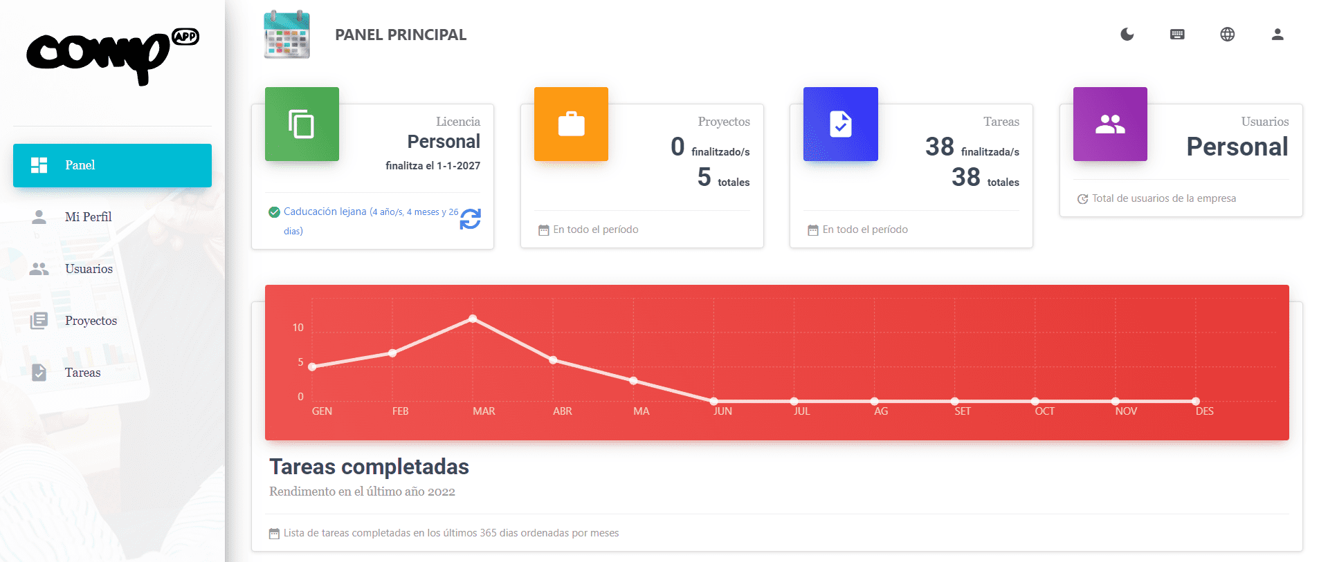 CompApp web dashboard